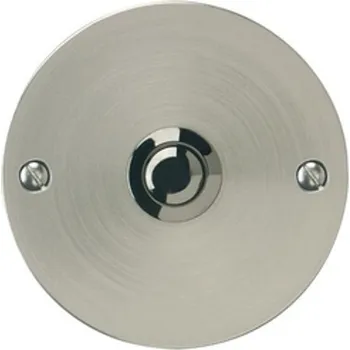 Domovní zvonek Tlačítko zvonku, ø 75 mm, kov, ocel&nbsp;04416