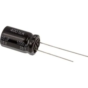 Kondenzátor, řada: FR 1000μF ±20procent 35V dc, Radiální, Průchozí otvor Hliníkové elektrolytické Panasonic