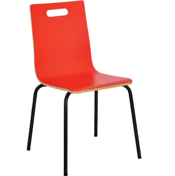 Jídelní židle MEGAN jídelní židle červená, kostra černá