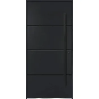 Vchodové dveře Kovové vchodové dveře S68 Unico 80P antracit otevírání dovnitř