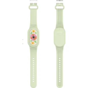 VSECHNONAMOBIL 87604 CARTOON Dětský silikonový řemínek na Samsung Galaxy SmartTag 2GREEN FLOWER