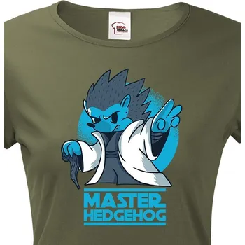 Dámské tričko Master hedgehog, Barva Military - 69 Bezvatriko.cz 2776