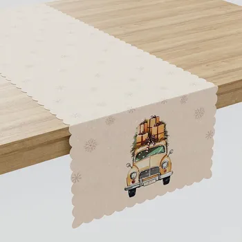 ubrus Vánoční ubrus - běhoun na stůl CHRISTMAS CAR 38x140 cm Mybesthome