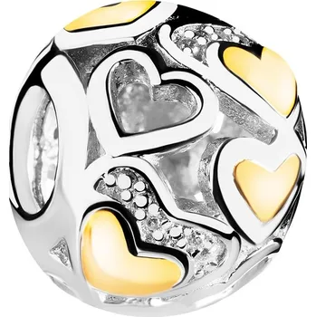 Přívěsek Pozlacený stříbrný přívěsek Beads se smaltem - hvězdice - AP537-9564