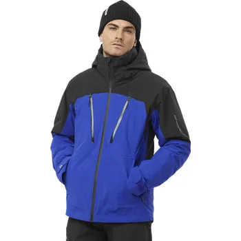 Salomon Brilliant Jkt M LC2332600 - surf the web/deep black L