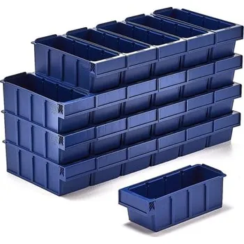 Plastový box DETAIL, 300x115x100 mm, modrý, bal. 24 ks