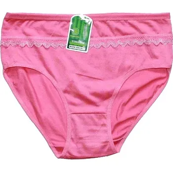 Dámské kalhoty Bambusové dámské kalhotky s krajkou 2704 růžové 605/9