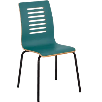 Jídelní židle CARMEN jídelní židle tyrkysová, kostra černá