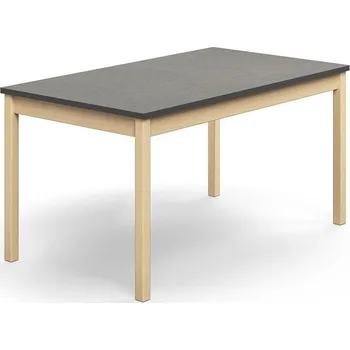 Jídelní stůl Stůl DECIBEL, 1400x800x720 mm, akustické linoleum, bříza/tmavě šedá