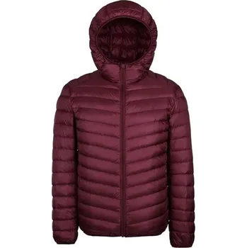 Pánská softshellová bunda Pánská prošívaná bunda s podšívkou z kachního peří Barva: Vínová, Velikost: M