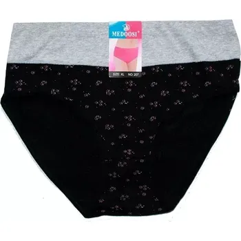 Dámské kalhotky do pasu kytička 207 černá