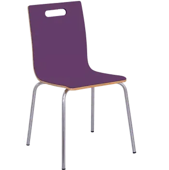 Jídelní židle MEGAN jídelní židle fialová, kostra nerez