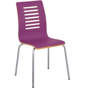 Jídelní židle CARMEN jídelní židle purpurová, kostra nerez