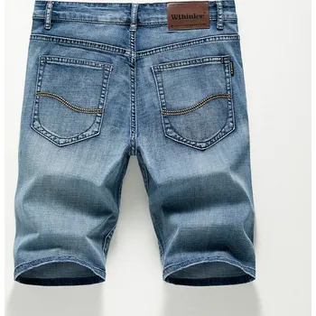 Pánské kraťasy Hladné pánské šortky džínové s přetíráním Velikost: 40, Barva (Varianta): 866-blue