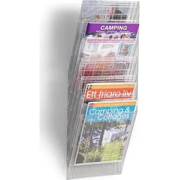 Stojan na prospekty INFORM, 6x A4 na výšku, transparentní