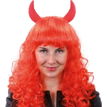 Karnevalová paruka Paruka čertice Červená