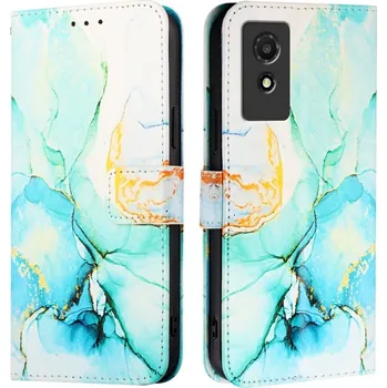 Pouzdro na tablet VSECHNONAMOBIL 80021 ART MARBLE Peněženkový kryt pro TCL 501 GREEN