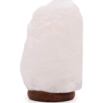 Solná lampa Ancient Wisdom Lampa z bílé himalájské soli na podstavci 3-5 kg