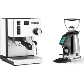 Kávovar Rancilio Silvia E, white + Rocket Espresso SPLUGA, chrome
