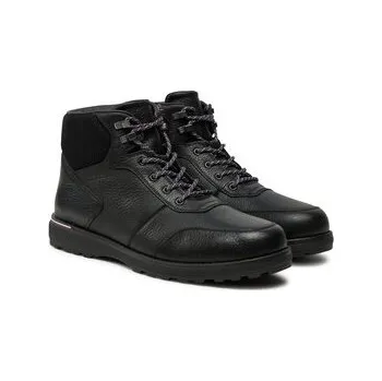 Dámská zimní obuv Tommy Hilfiger Kotníková obuv Corporate Warm Outdoor Lth Boot FM0FM05148 Černá 40