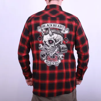 Pánská košile Pánská Košile BLACK HEART LIBERTY Barva: Červená, Velikost: M