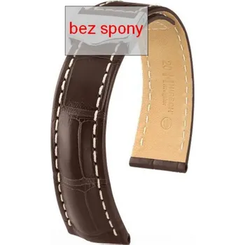 Módní doplněk Kožený řemínek Hirsch Navigator 07007417-2, hnědý, aligátoří kůže, délka L