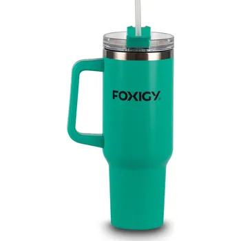 Termohrnek Foxigy Termohrnek do auta s brčkem 1200 ml Azure Blue