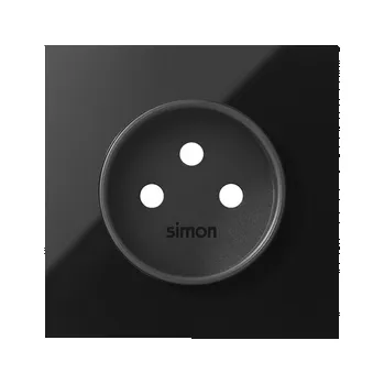vypínač Simon 100 10000068-138 Kryt zásuvky 1 násobné černá