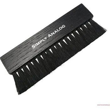 Příslušenství pro gramofon Simply Analog - Anti-static Wooden Brush Cleaner S/1 Black - Kvalitní antistatický kartáč