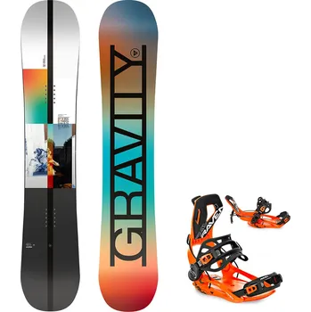 Snowboard Gravity snowboards Snowboard komplet Gravity Symbol 25/26 + vázání Fastec FT360 orange Velikost: 161W cm, Velikost vázání: S