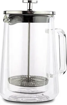 French press Nava Dvoustěnný skleněný French Press 600 ml