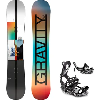 Snowboard Gravity snowboards Snowboard komplet Gravity Symbol 25/26 + vázání Fastec FT360 black Velikost: 153 cm, Velikost vázání: S
