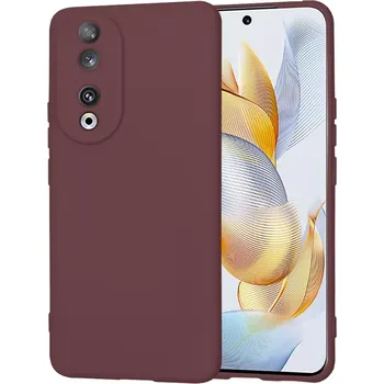 Pouzdro na mobilní telefon Kryt Honor 90 Techsuit SoftFlex - plum red
