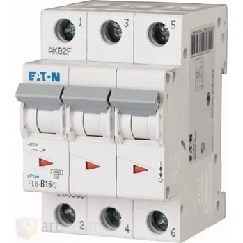 Jistič Eaton PL6-D20/3 Jistič PL6, char D, 3-pólový, Icn=6kA, In=20A *286614