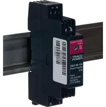 spínaný zdroj TRACOPOWER Spínaný Napájecí zdroj na lištu DIN, počet výstupů: 1, výstup: 24V dc, 250mA, vstupní: 85 → 264V ac,6W