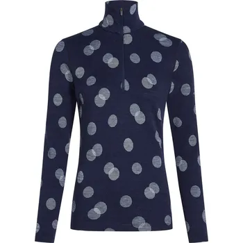Dámské termoprádlo Dámská funkční mikina Icebreaker W Mer 260 Vertex LS Half Z FallFl Velikost: L / Barva: tmavě modrá