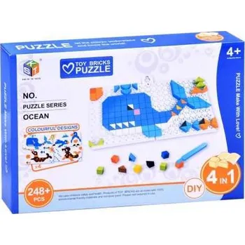 ostatní stavebnice Edukativní stavebnice Mozaika, 2 barvy Modrá