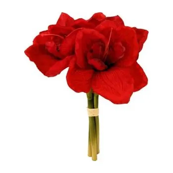 umělá květina Amarylis svazek 3 ks červená 103574-01