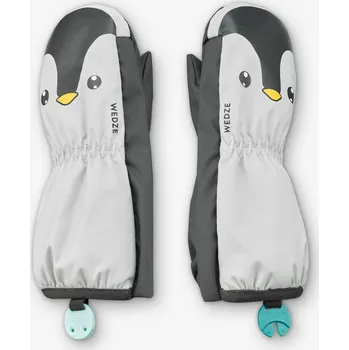 WEDZE Lyžařské palčáky pro nejmenší 500 73–81cm,12–18M ŠEDÁ