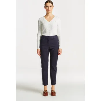 Dámské kalhoty KALHOTY GANT SLIM CHINOS EVENING BLUE