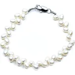Náramek říční perly bílé Sandra