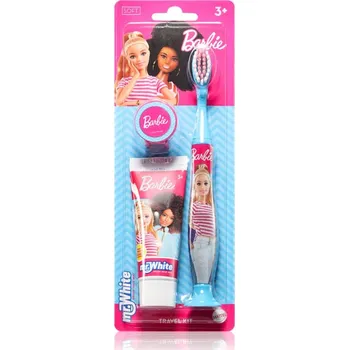 Dentální hygiena Barbie Mr.White zubní kartáček soft 1 ks + zubní pasta pro děti 25 ml