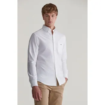 Pánská košile KOŠILE GANT REG OXFORD SHIRT WHITE