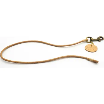 Vodítko pro psa Morko Výstavní vodítko bez poutka, kulatá přírodní kůže 5 mm, karabina staromosaz cm: 60 cm