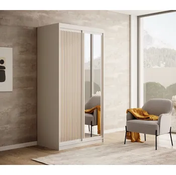 Šatní skříň ArtAdrk Šatní skříň DELIA | bílá/dub artisan 120 cm