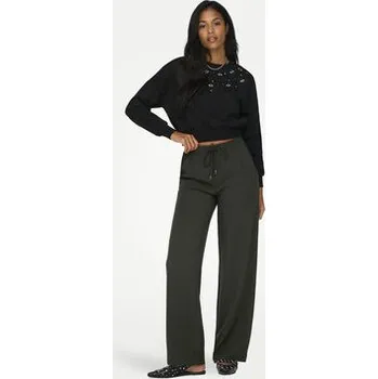 Dámské oblečení ONLY Kalhoty z materiálu Ginny 15331492 Hnědá Wide Leg S_32