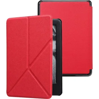 Pouzdro na čtečku elektronické knihy Origami Durable Lock OR60 - pouzdro pro Amazon Kindle 2019 / 2020, magnet, stojánek - červené + BONUSY