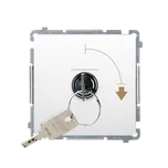 Simon Basic BMW1K.01/11 Spínač jednopólový na klíč (přístroj s krytem), 2 polohový, řazení 0-1 bílá