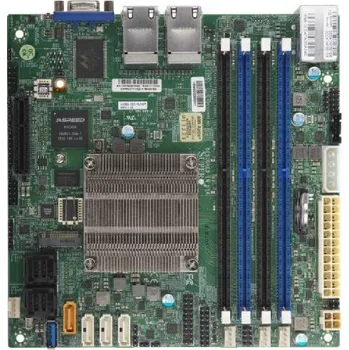 Serverovna SUPERMICRO mini-ITX MB Atom C3758 (8-core), 4x DDR4 ECC DIMM, 12xSATA, 1x PCI-E 3.0 x4, 4x 1GbE LAN, IPMI