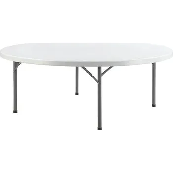 Jídelní stůl Kulatý skládací stůl HOTELUM 152 LIGHT, Ø152 cm, bílý HQ-Y152